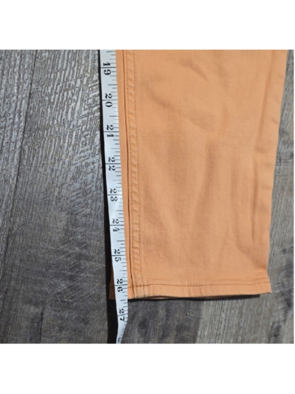 WHBM Jeans Women's Size 10 Pastel Orange Extra High Rise Slim Ankle - Picture 6 of 9